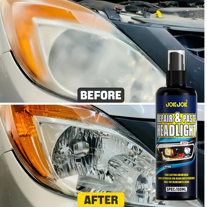 100 ml strålkastarrestaureringsspray för bilar - Effektiv reparation och polering, långvarig klarhet, perfekt för bilbelysning