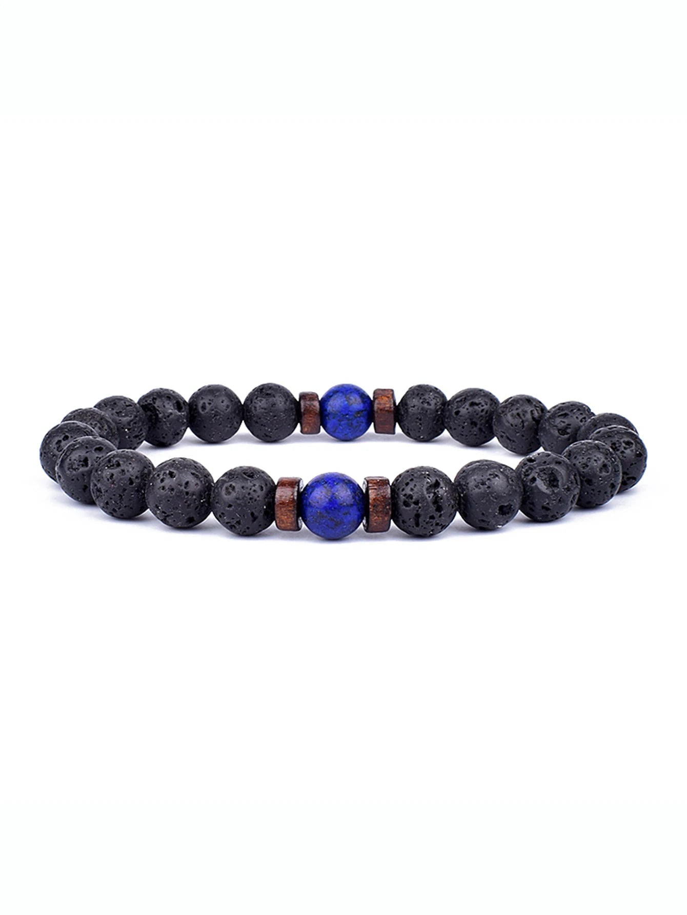 8mm lavaarmband för män vulkaniska stenar träpärlor armband tibetansk buddha handledskedja kvinnor män smycken gåva nya armband