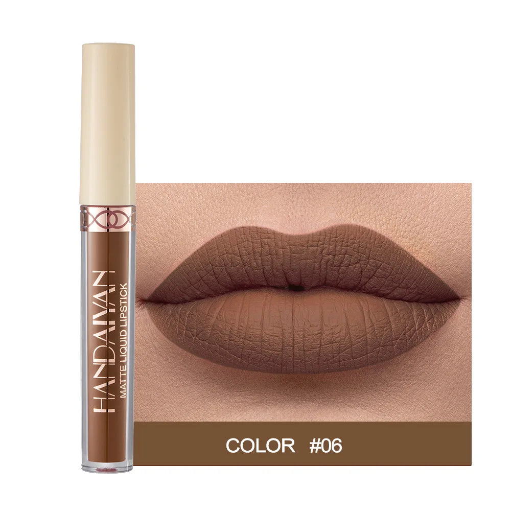 Vattenfast Nude Matt Flytande Läppstift Non-stick Cup Lip Toning Makeup Matte Red Lip Gloss Kosmetika Långvariga Läppstift Makeup
