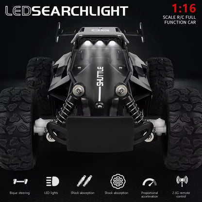 Oike RC-bil 1:16 modell med LED-lampor radio terrängstyrd klätterbil utomhusbilar driftrace leksaker pojkar presenter