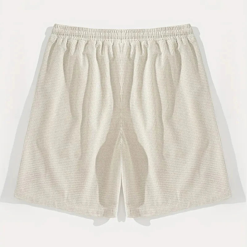 Herrshorts, Herrfritidsbyxor, Herrstrandshorts, Herrsportshorts, Nytt mode med texturerat tyg, Andningsbara byxor, Lämpliga för både vardagskläder och sport