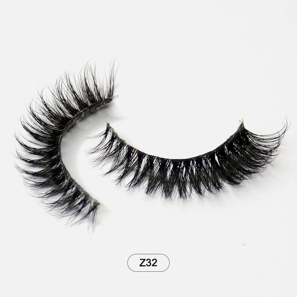 Makeup Minkfransar Fluffiga Mjuka Hela Lösögonfransar Naturliga Lösögonfransar Wispy Lash Extension