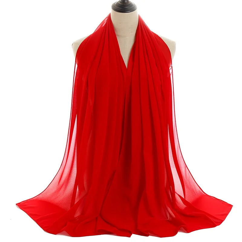 Ramadan Islamisk Instant Bubble Chiffong Sjal Halsduk Dam Huvudbonad Kvinnor Hijabs Halsdukar Bufandas Muslimsk Slöja Hijab Snood 180*70cm