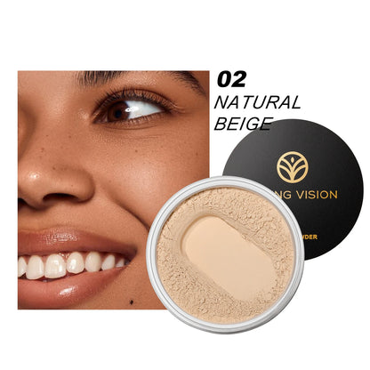 YOUNG VISION Setting Powder Löst puder Non-stick puder, andningsbart, delikat, matt honungspudder med puff