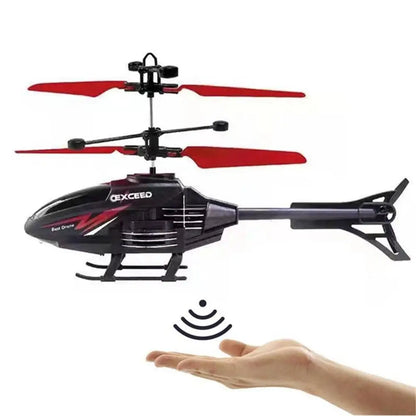 Fjärrstyrd helikopter 2-kanals RC-helikopterleksaker för barn Flygleksaker Infraröd induktionsupphängningsflygplan Laddningspresenter