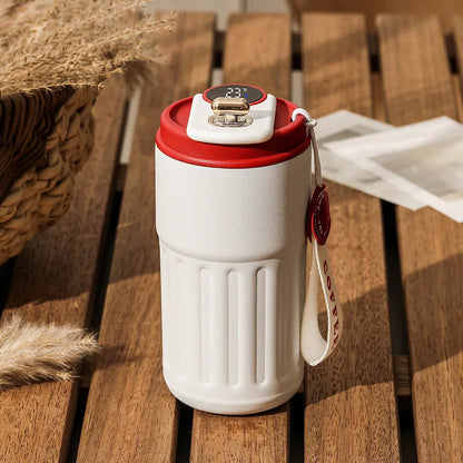450 ml rostfritt stål termosvattenflaska LED-temperaturdisplay kaffekopp håller kallt och värmer termosmugg resevakuum