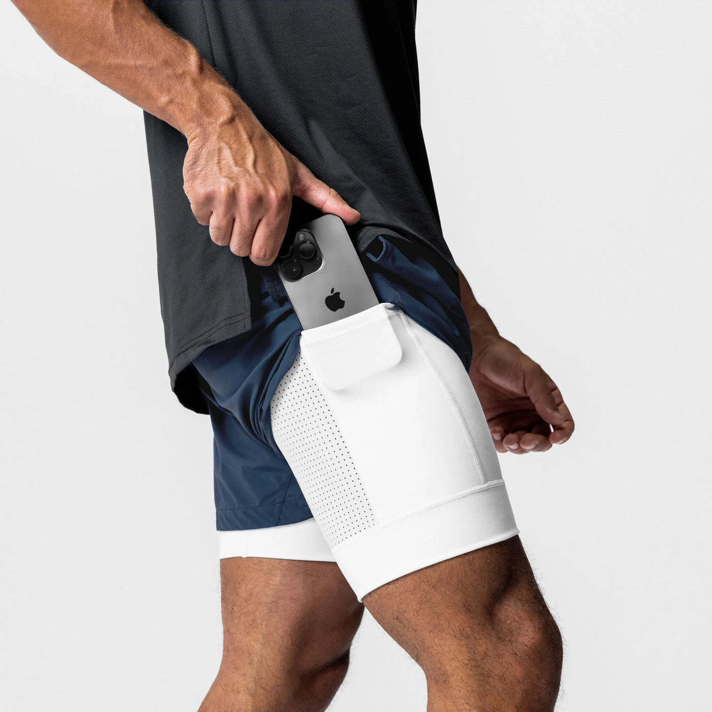 Herrsportshorts Sportkläder Sommarlöparshorts Strandbyxor Gym Fitness Träningsdräkt Jogging Träningsshorts Herrshorts
