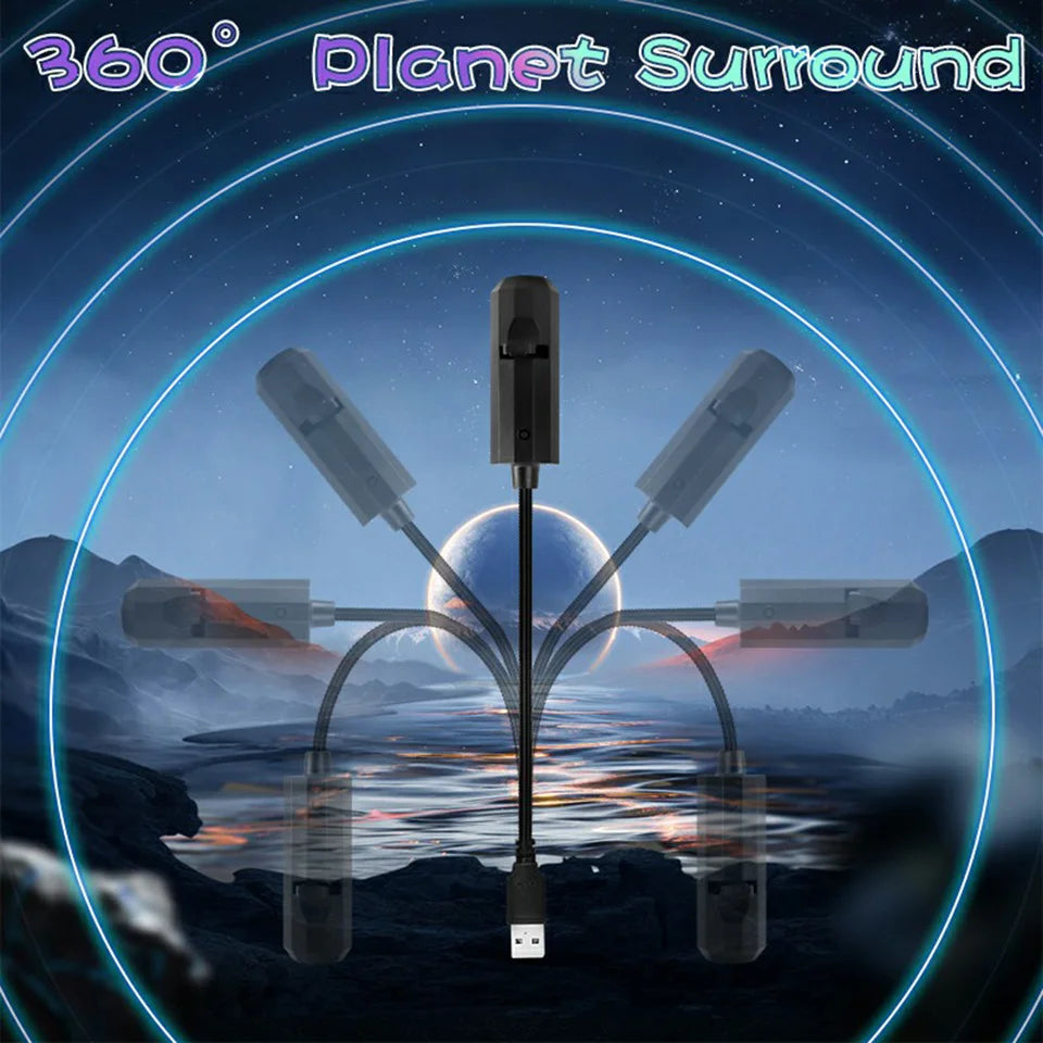 Nyaste Mini USB Månljus Projektor Led Globe Star Galaxy Lampa Nattbelysning för Hem Atmosfär Belysning Rumsdekor Väggpresent