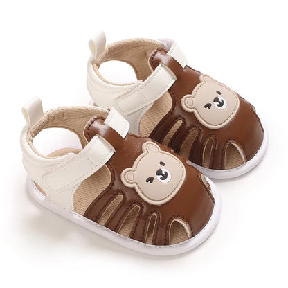 Sommar Nyfödda Babyskor Halkfria Mjuksula Casual Mode Dop Tecknade Sandaler 0-12 Månader