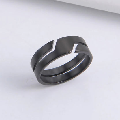 Skyrim Minimalistisk Ring för Herrar Kvinnor Rostfritt Stål Fingerringar Mode Par Smycken Vigselring Gåva Partihandel