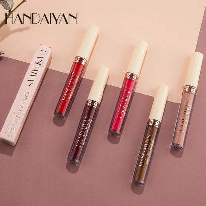 Vattenfast Nude Matt Flytande Läppstift Non-stick Cup Lip Toning Makeup Matte Red Lip Gloss Kosmetika Långvariga Läppstift Makeup