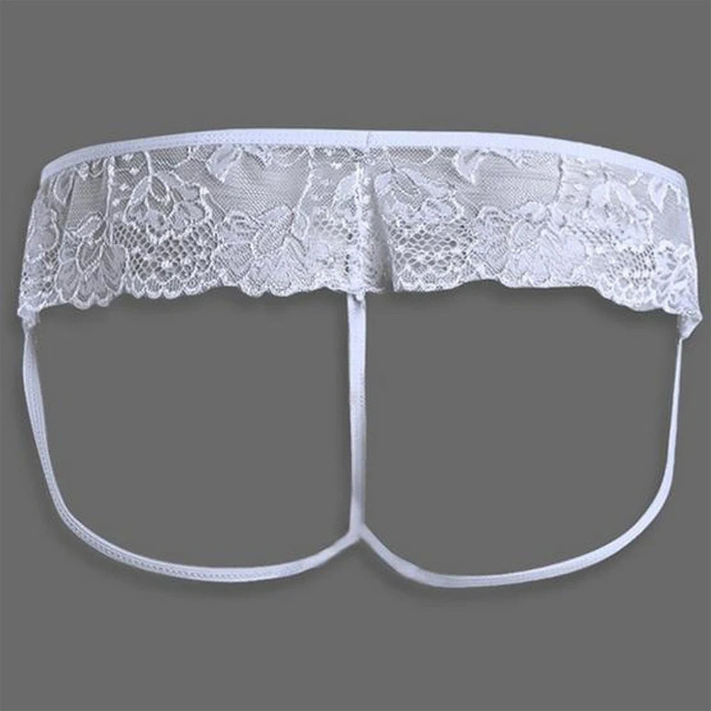 Herrunderkläder Transparenta Sissy S~3XL Stringtrosor Utbuktande Påse Bekväma G-string Gay Låg Midja Plusstorlek