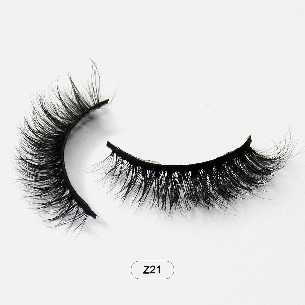 Makeup Minkfransar Fluffiga Mjuka Hela Lösögonfransar Naturliga Lösögonfransar Wispy Lash Extension