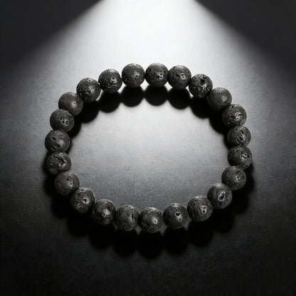 Lavapärlorarmband 6 8 10mm Natursten Reiki Vitalitetsarmband Skydd Meditation Chakra Handgjorda Unisex Smycken