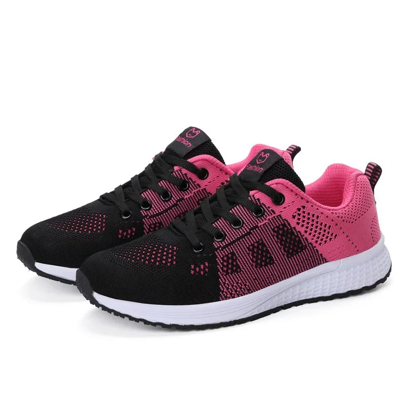 Damskor Casual Mode Andningsbara Promenadskor Mesh Platta Skor Sneakers Dam 2026 Gym Vulkaniserade Skor Vita Damskor