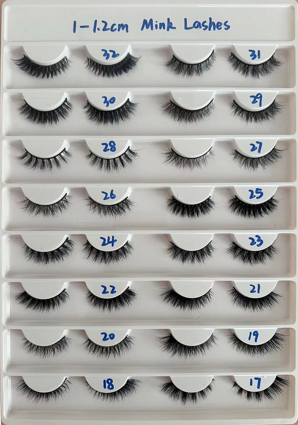 Makeup Minkfransar Fluffiga Mjuka Hela Lösögonfransar Naturliga Lösögonfransar Wispy Lash Extension
