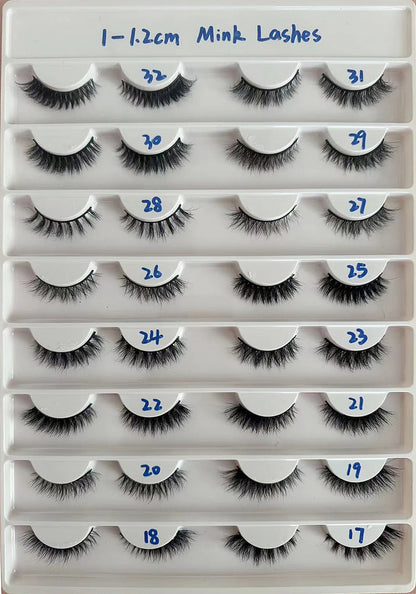 Makeup Minkfransar Fluffiga Mjuka Hela Lösögonfransar Naturliga Lösögonfransar Wispy Lash Extension