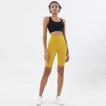 SOISOU Nylon Yogakläder Gym Fitness Leggings Sport BH Shorts Set Hög Midja Elastisk Damkläder 3 Typer 12 Färger