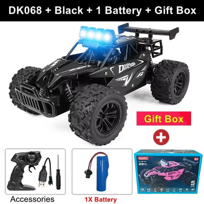 Oike RC-bil 1:16 modell med LED-lampor radio terrängstyrd klätterbil utomhusbilar driftrace leksaker pojkar presenter