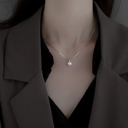Elegant Halsband med Imitationspärlor, Justerbar Nyckelbenskedja, För Kvinnor, Smycken, Gåvor
