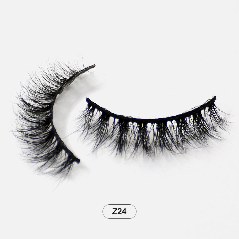 Makeup Minkfransar Fluffiga Mjuka Hela Lösögonfransar Naturliga Lösögonfransar Wispy Lash Extension