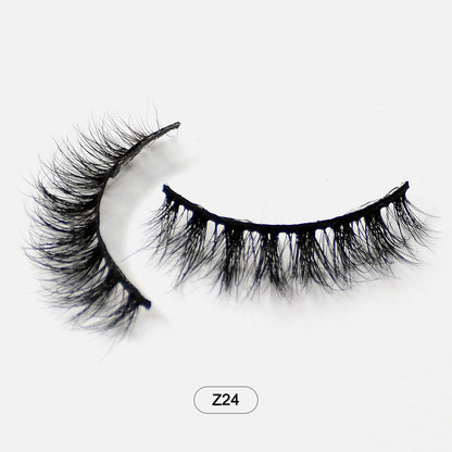 Makeup Minkfransar Fluffiga Mjuka Hela Lösögonfransar Naturliga Lösögonfransar Wispy Lash Extension