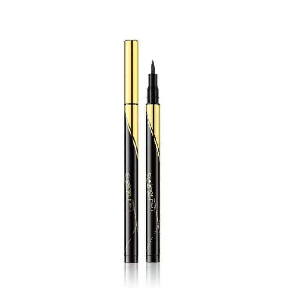 Svart flytande eyeliner vattentät långvarig eyelinerpenna snabbtorkande, inte blommande naturlig eyeliner flytande penna kosmetiska verktyg