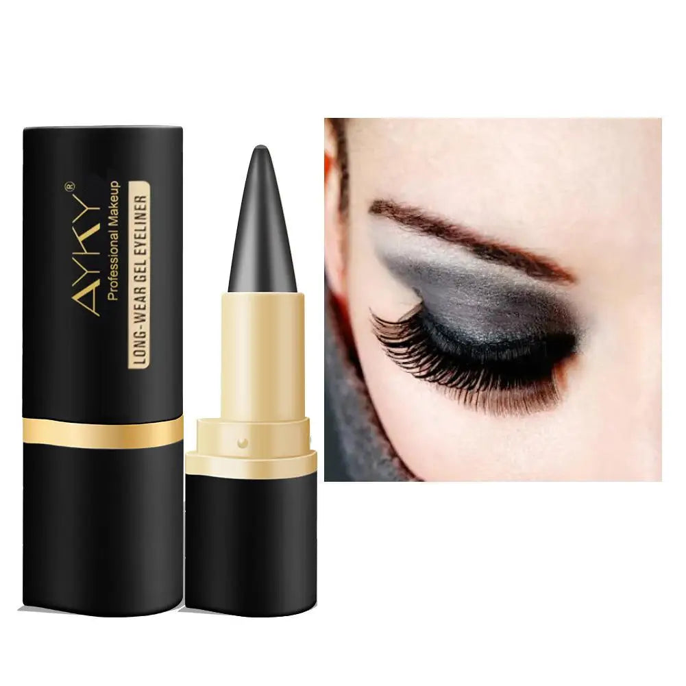 1 st svart vattentät eyelinerkräm långvarig lättanvänd eyelinergel matt snabbtorkande eyelinerpenna smink kosmetika