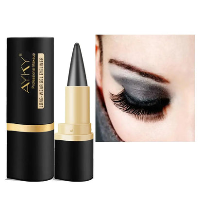 1 st svart vattentät eyelinerkräm långvarig lättanvänd eyelinergel matt snabbtorkande eyelinerpenna smink kosmetika