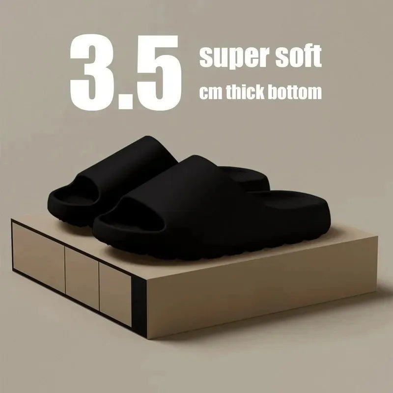 Kokosnötsandaler Moln Tjocksulade Sandaler Sommarmode Mjuk Botten Strand Herrtofflor Damsandaler EVA Slides