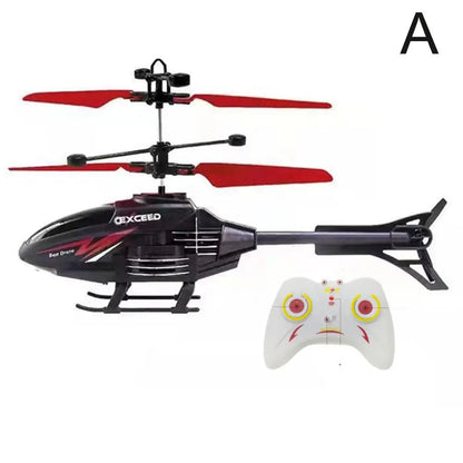 Fjärrstyrd helikopter 2-kanals RC-helikopterleksaker för barn Flygleksaker Infraröd induktionsupphängningsflygplan Laddningspresenter