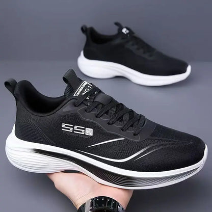 Herrskor med andningsfunktion i mesh Lätta, halkfria, mjuka och casual sneakers för vår och sommar
