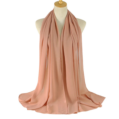 Ramadan Islamisk Instant Bubble Chiffong Sjal Halsduk Dam Huvudbonad Kvinnor Hijabs Halsdukar Bufandas Muslimsk Slöja Hijab Snood 180*70cm
