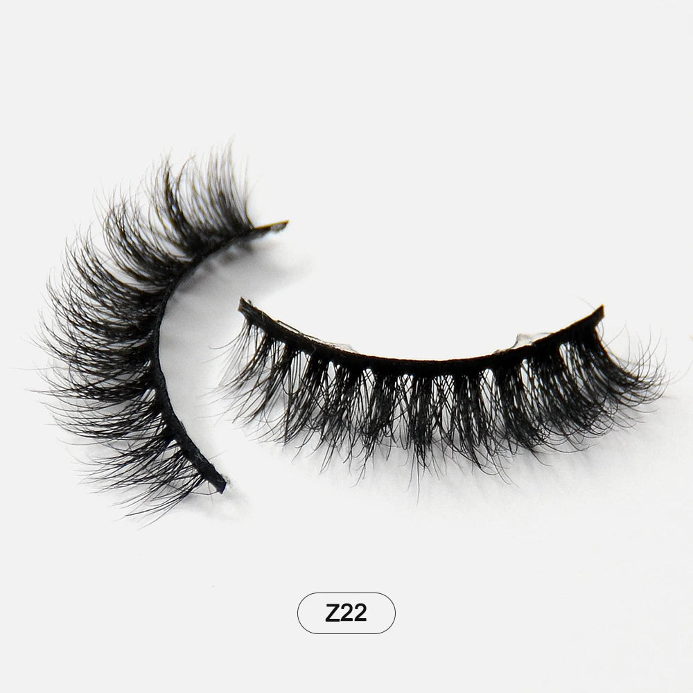Makeup Minkfransar Fluffiga Mjuka Hela Lösögonfransar Naturliga Lösögonfransar Wispy Lash Extension
