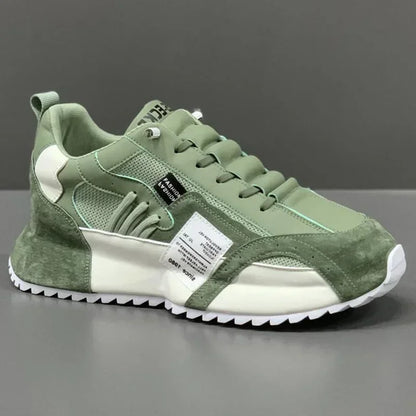 Sneakers Herr Sommar Mesh Mockasiner Snörning Läder Sport Fyra Säsonger Casual Löparskor Herr Bekväma Forrest Gump Skor