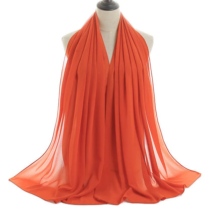 Ramadan Islamisk Instant Bubble Chiffong Sjal Halsduk Dam Huvudbonad Kvinnor Hijabs Halsdukar Bufandas Muslimsk Slöja Hijab Snood 180*70cm