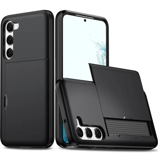 Fodral för Samsung Galaxy S26 S25 S24 S23 S22 Ultra Plus FE A57 A37 A56 A36 Korthållare Stötsäkert Plånboksfodral