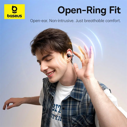 Baseus BC1 Öronklämma Öronproppar Trådlösa Hörlurar Bluetooth 6.0 Klipp På Sporthörlurar 4 Mikrofoner Superbas IP55 Hörlurar