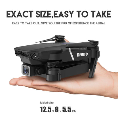 DWI D19 E88 Pro Drönare 4K Professionell HD RC Flygplan Dubbelkamera Vidvinkel Huvud Fjärrstyrd Quadcopter Leksakshelikopter För Vuxna Barn