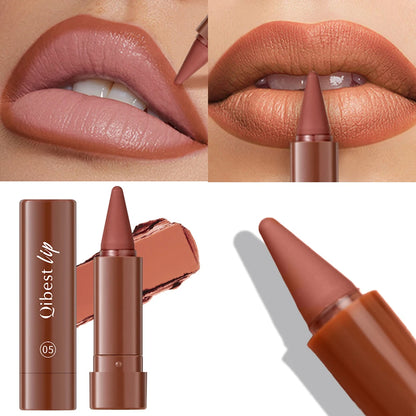 Twist Up Lip Liner Läppstiftpenna Multifunktionell Puder Rouge Sammetsmatt Vattentät Läppkontur Non-stick Kopp Lip Rouge Makeup