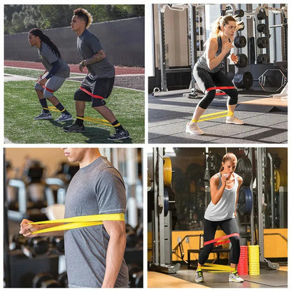 1-10 st bärbar träningsutrustning, gummiband, yogagym, elastisk tandköttsstyrka, pilates, Crossfit träning för kvinnor