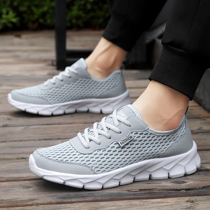 Sommar Herr Sneakers Högkvalitativa Andningsbara Fritidsskor Utomhus Halkfria Herrsportskor Lätt Mode Tennisskor