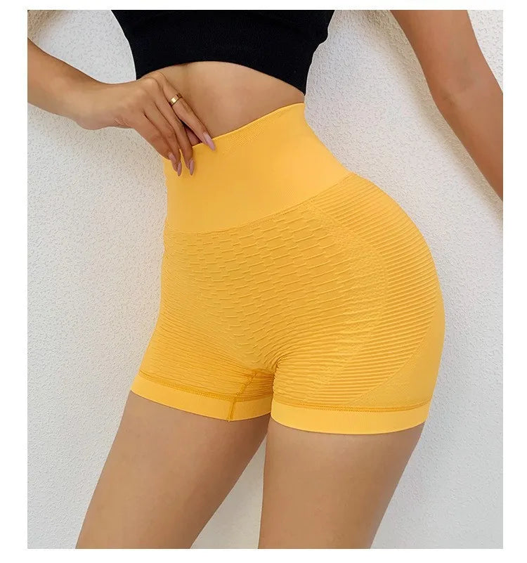 Dam Sport Shorts Hög Midja Push Up Boots Workout Shorts Sexiga Magkontroll Yoga Tights Sömlösa Fitness Höftlyftande Sportkläder
