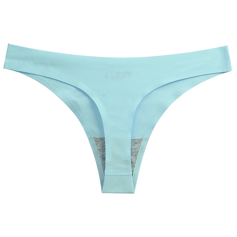 WarmSteps Sömlösa Damtrosor Sexiga Thongs Underkläder Andningsbara Bekväma Underkläder Mjuka Satin Stringtrosor Flicka Sport T-Back