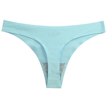 WarmSteps Sömlösa Damtrosor Sexiga Thongs Underkläder Andningsbara Bekväma Underkläder Mjuka Satin Stringtrosor Flicka Sport T-Back