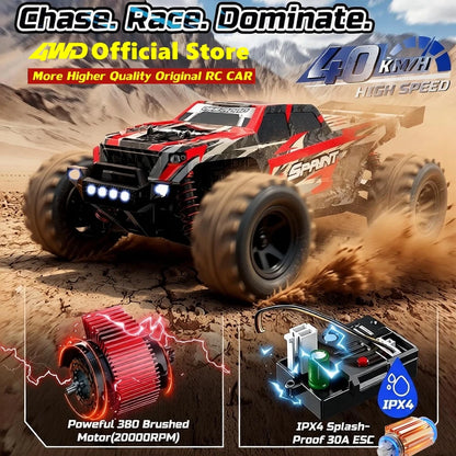 Fjärrstyrd bil 4x4 terränggående monstertruck terrängstyrda bilar 40 km/h höghastighets 4WD elfordon leksakspresent till barn vuxen