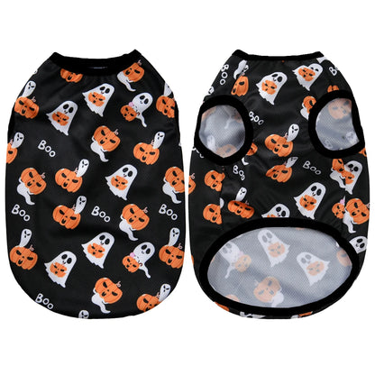 Hundkläder för små och medelstora hundar Katter Halloween Pumpa Tassavtryck Valpvästar Chihuahua Yorkshire Terrier Kostymer Husdjur Festkläder