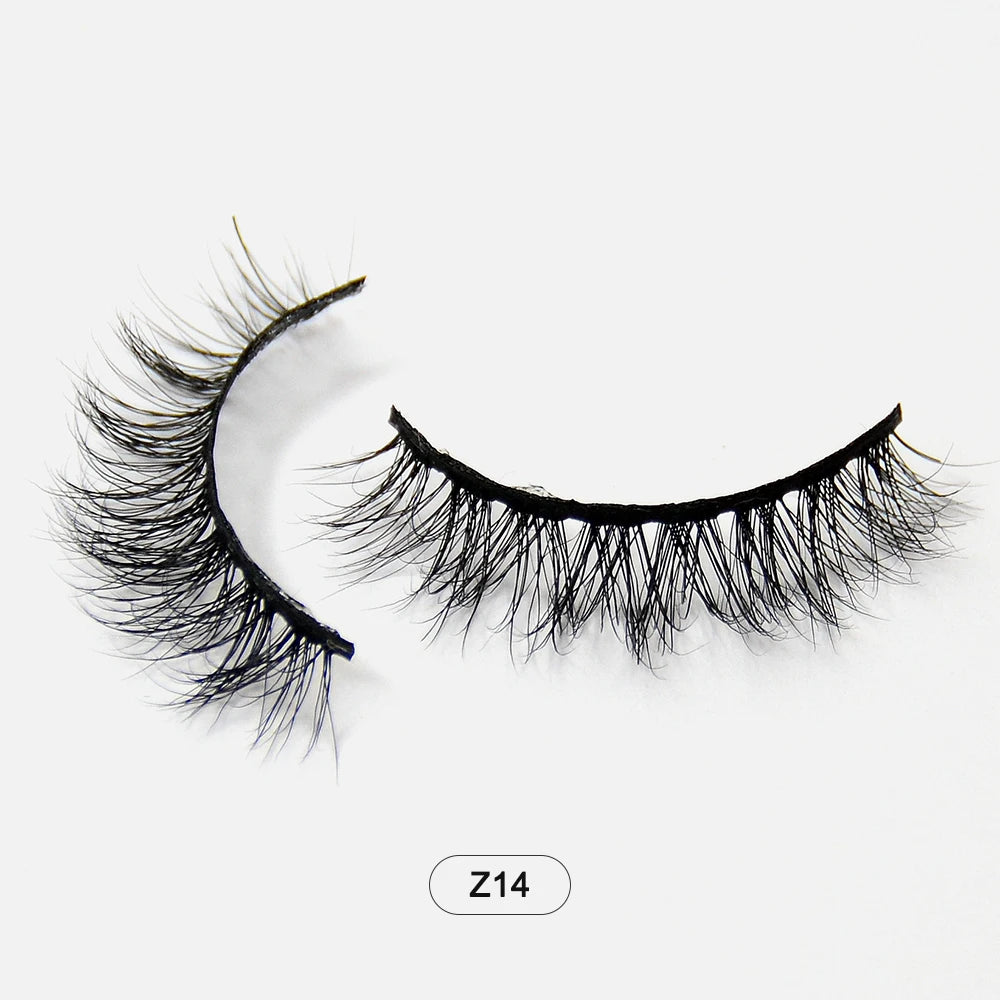 Makeup Minkfransar Fluffiga Mjuka Hela Lösögonfransar Naturliga Lösögonfransar Wispy Lash Extension