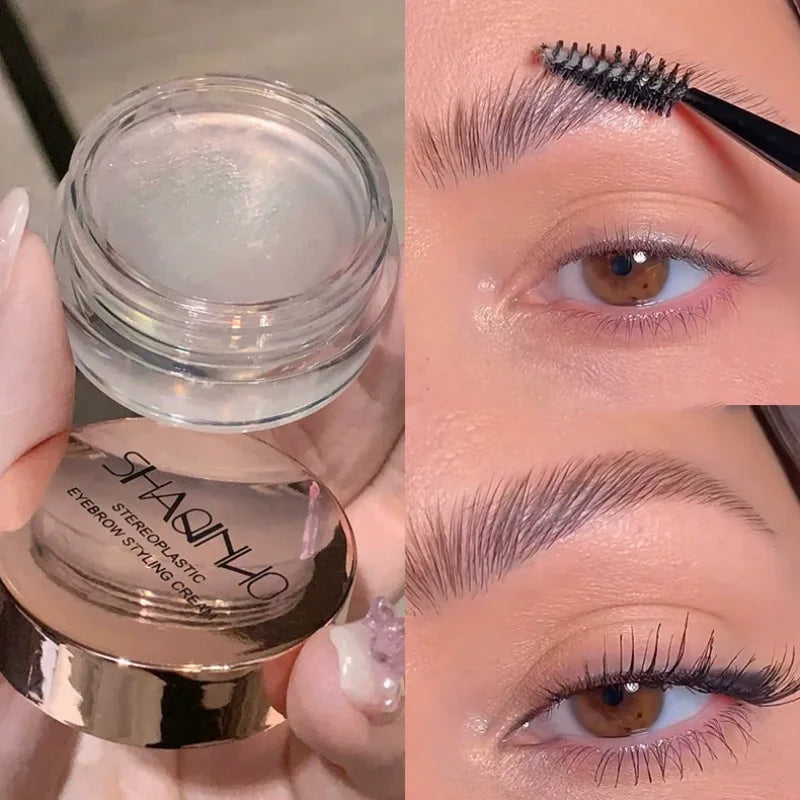 Tredimensionell ögonbrynsformande tvål ögonbrynsgel textur skapar naturliga ögonbryn stylingkräm vattentät snabbtorkande makeup