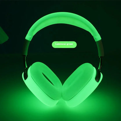 För Airpods Max Headset Skyddsfodral Tillbehör Förvaringsfodral Transparent Skal Lyser i Mörkret Fyra Delat Set Coolt